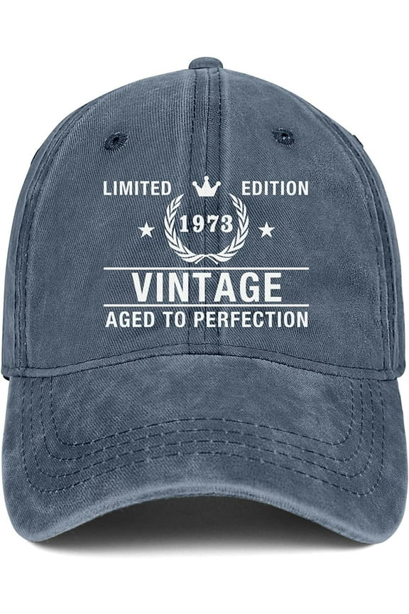 50th Birthday Gifts for Men Women 1973 Hats Vintage 50 Year Old Embroidered Baseball Cap