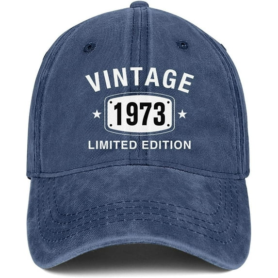 50th Birthday Gifts for Men Women 1973 Hats Vintage 50 Year Old Embroidered Baseball Cap