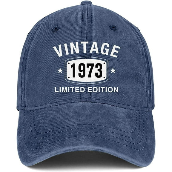 50th Birthday Gifts for Men Women 1973 Hats Vintage 50 Year Old Embroidered Baseball Cap