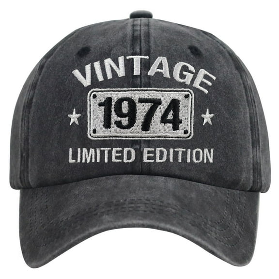 50th Birthday Gifts for Men Women, Vintage 1974 Limited Edition Adjustable Embroidered Baseball Cap