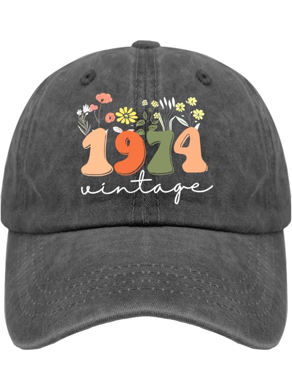 50th Birthday Gifts for Women 1974 Gifts3 Baseball Cap Running Cap Custom Hat Gifts for Him Running Hat