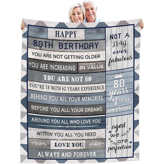 50th Birthday Gifts for Women, 50th Birthday Throw Blankets 50x60 Inch 50th Birthday Gifts Ideal for Her Him, 1974 Bed Blanket Gift for Parents Wife