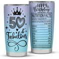 thumbnail image 1 of 50th Birthday Gifts for Women Her, 50 and Fabulous Tumbler for Women 50 Year Old Birthday Gift Ideas, 50th Birthdays Decorations, 1 of 6