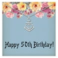 thumbnail image 1 of 50th Birthday Greeting Card Silver Anchor Heart Necklace Womens Ginger Lyne Collection, 1 of 7
