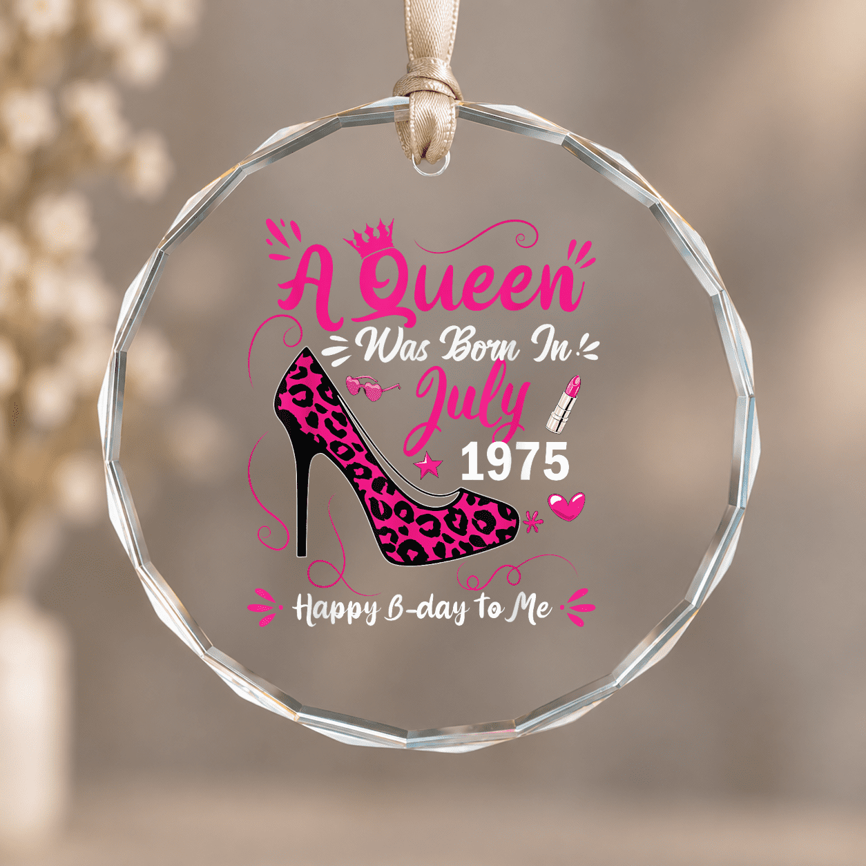 50th Birthday High Heel Royal Theme Born in July 1975 Ornament ...