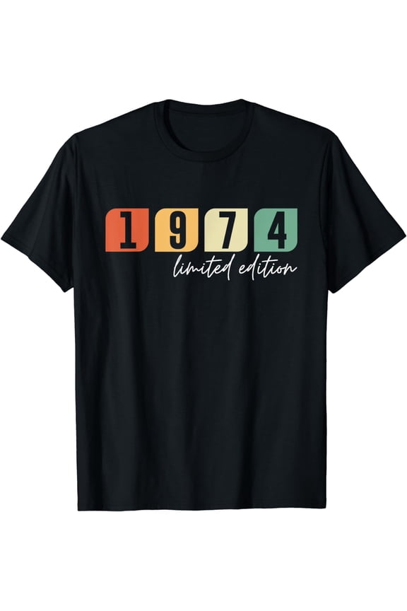 50th Birthday Man Woman 50 Years 1974 Decorative Funny Gift T-Shirt