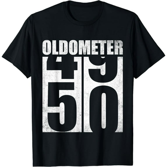 50th Birthday Oldometer 49-50 Vintage Funny Gifts Men Women T-Shirt
