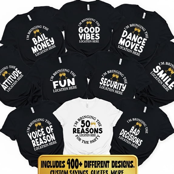 50th Birthday Party Group Shirt Funny 50 Reasons Tee - Walmart.com