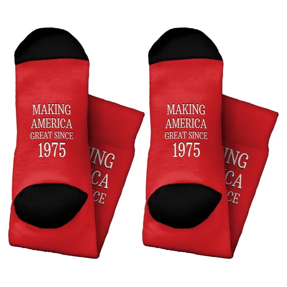 80th Birthday Socks Making America Great Since 1945 Gifts Conservative Gifts 1-Pair Novelty Crew Socks