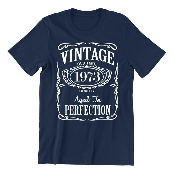 50th Birthday VINTAGE 1973 Men's T-shirt, 3XL, Navy