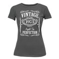 thumbnail image 1 of 50th Birthday VINTAGE 1973 Women's T-shirt, L, Charcoal, 1 of 3