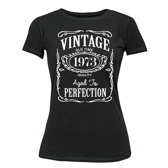 50th Birthday VINTAGE 1973 Women's T-shirt, M, Black