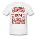 thumbnail image 1 of 50th Birthday Vintage Legends Born In 1974 50 Years Old T Shirt Streetwear Short Sleeve Gifts Summer Style T-shirt Mens Clothing, 1 of 4