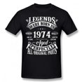 thumbnail image 1 of 50th Birthday Vintage Legends Born In 1974 50 Years Old T Shirt Streetwear Short Sleeve Gifts Summer Style T-shirt Mens Clothing, 1 of 4