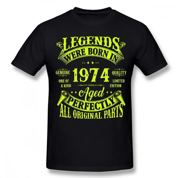 50th Birthday Vintage Legends Born In 1974 50 Years Old T Shirt Streetwear Short Sleeve Gifts Summer Style T-shirt Mens Clothing
