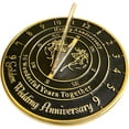 thumbnail image 1 of 50th Golden Wedding Anniversary Sundial Gift Heavy Duty Brass Home Decor Or Garden Present Idea for Parents, Grandparents, Friends, Couples 50 Years Marriage, 1 of 6