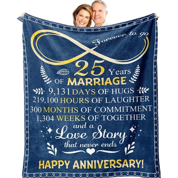 50th Wedding Anniversary Blanket Gifts,Gift for 50th Wedding Anniversary,Golden 50 Years of Marriage Gifts,Best 50th Gifts Ideas for Couples,Women,Parents, Grandparents, Dad, Mom 80"x60"