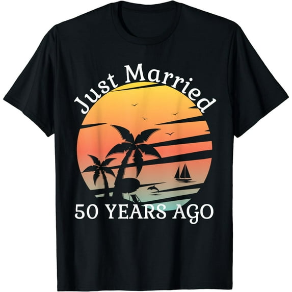 50th Wedding Anniversary Cruise Just Married 50 Years T-Shirt