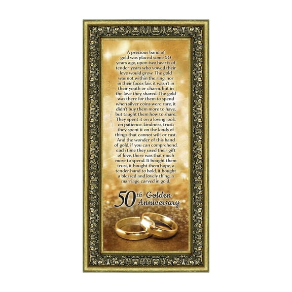 50th Wedding Anniversary Gifts for Parents, 50th Anniversary Decorations for Party, Golden Anniversary 50 Year Gifts, 50th Anniversary Gifts for Couples, Gift with 50th Anniversary Card, 7318