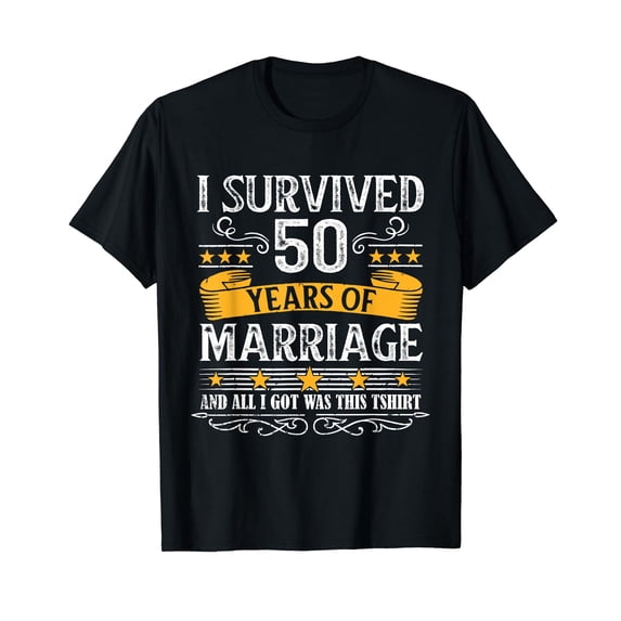 50th Wedding Anniversary Shirt Couples Husband Wife 50 Years T-Shirt