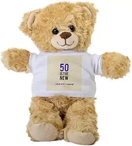 50th birthday Teddy Bear, Gift Stuffed Animal, Plush Teddy Bear with ...