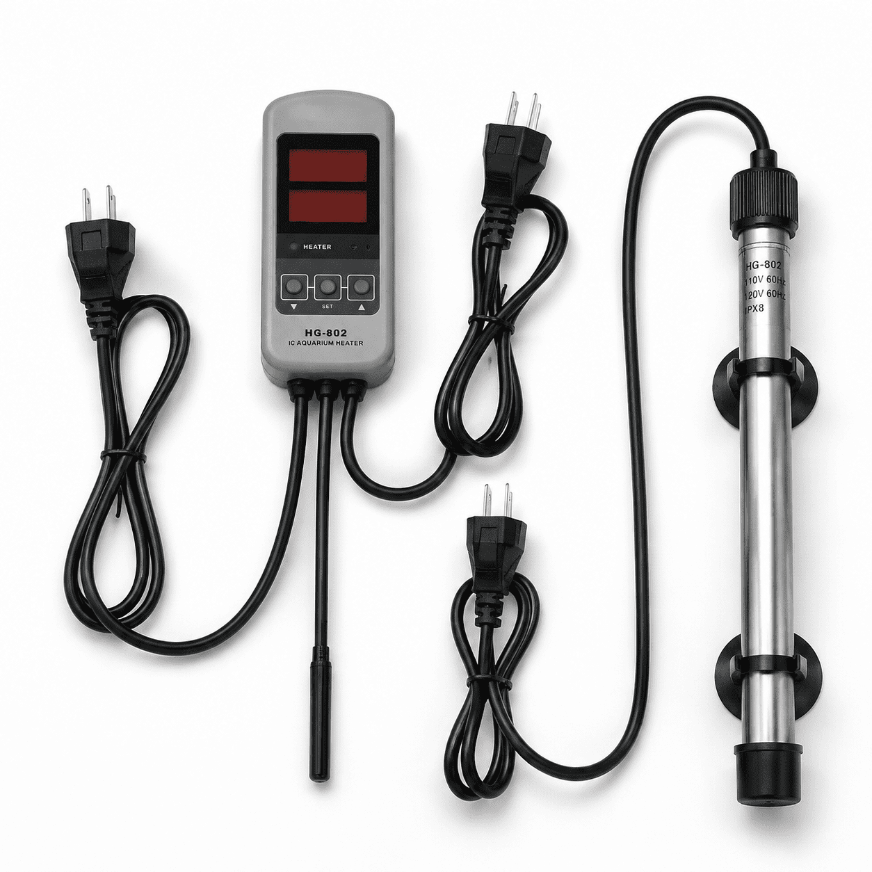 50w Submersible Titanium Aquarium Heater with Digital Temp Controller ...