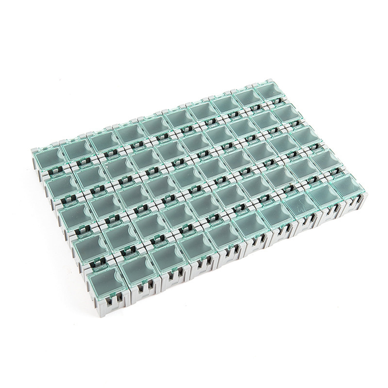 50x ABS Storage Containers, Clear Lids & Locking Clasps for Workshop ...
