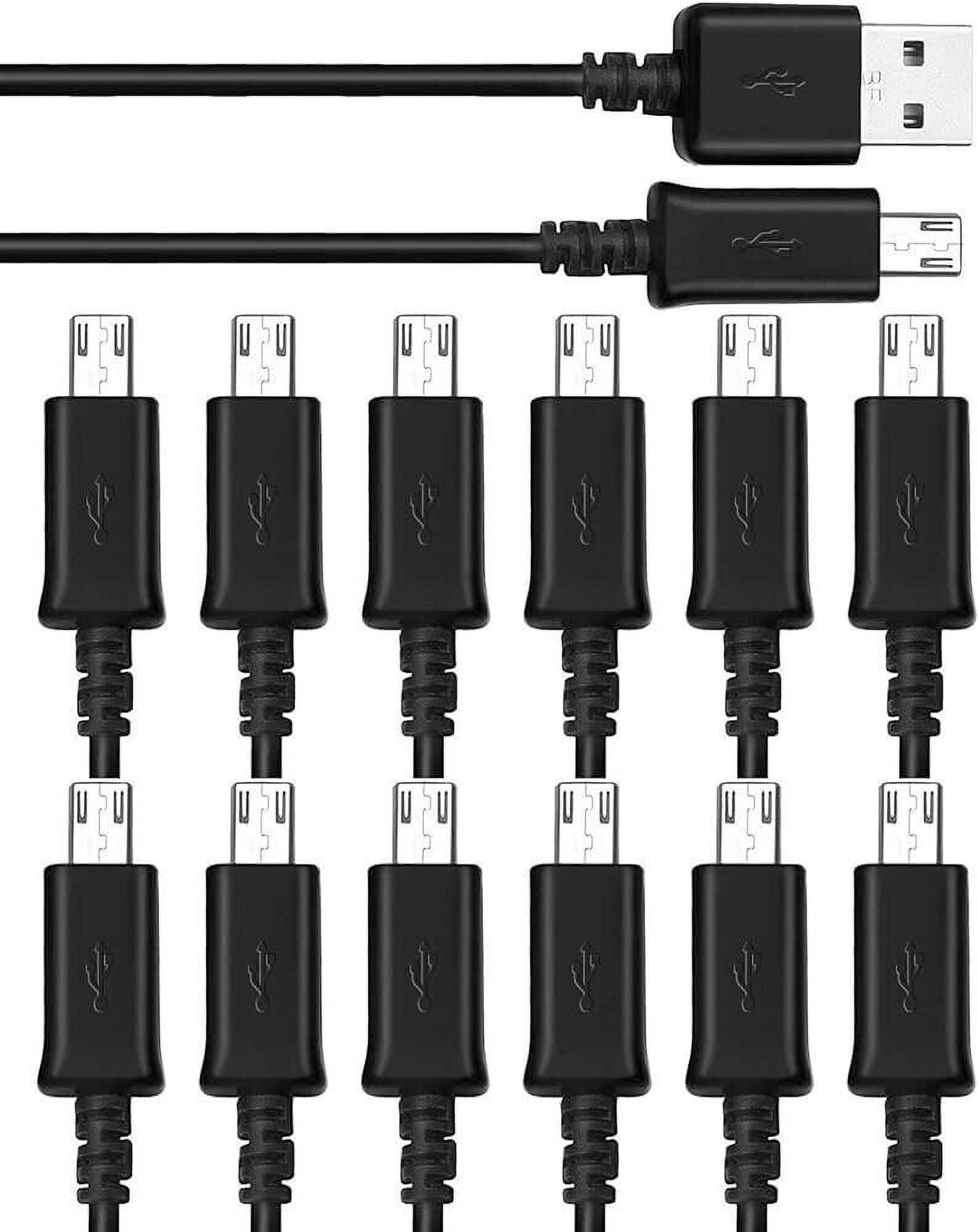 50x Black Micro USB Charger Cable Cord For Samsung Android Cell Phone Lot