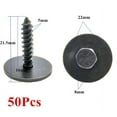 thumbnail image 1 of 50x Car SUV Repair Screws Body Fender Bumper Clips 8mm Hex Washer Head Universal, 1 of 5