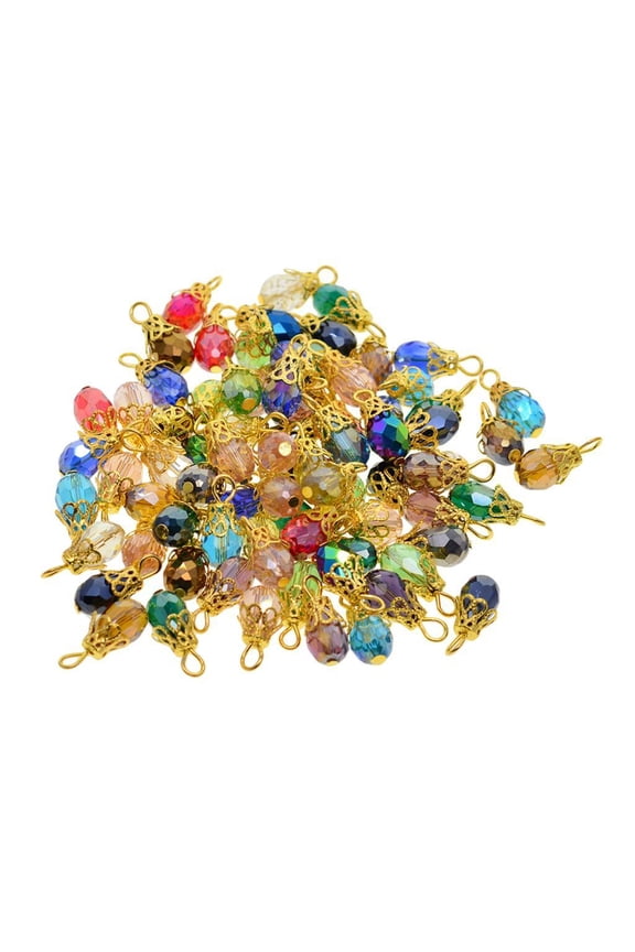 50x Crystal Glass Gems Pendants Charms For Jewelry Making Earrings DIY