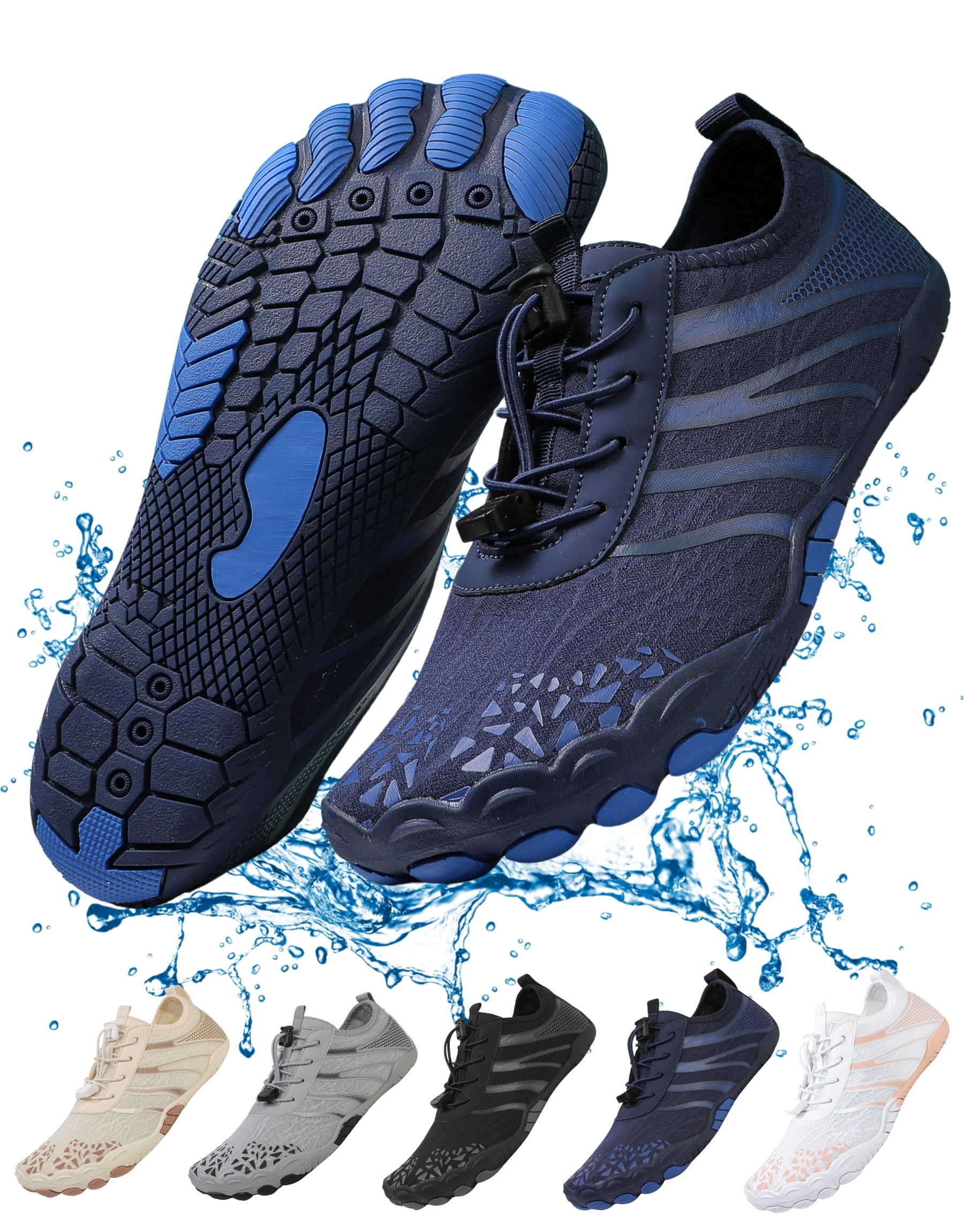 BERANMEY Women's Lightweight Sport Barefoot Shoes Non-slip Breathable Footwear Water Shoes for Womens & Mens Athletic Hike Wide Toe Box Shoes Outdoor Swim Beach