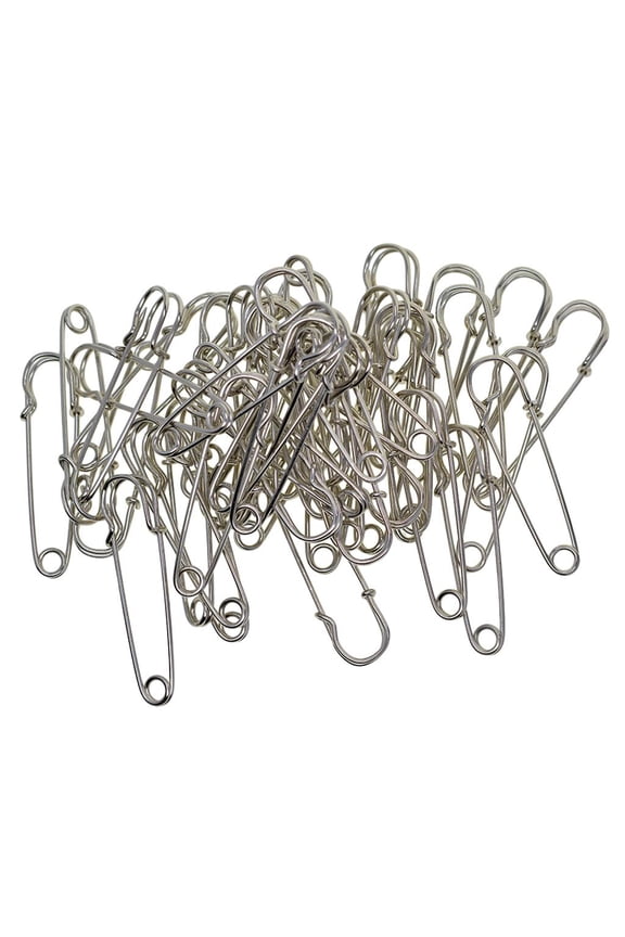 50x Large Jumbo Pins Heavy Duty 3 Sizes Scarf Brooch Sewing - 62x17mm