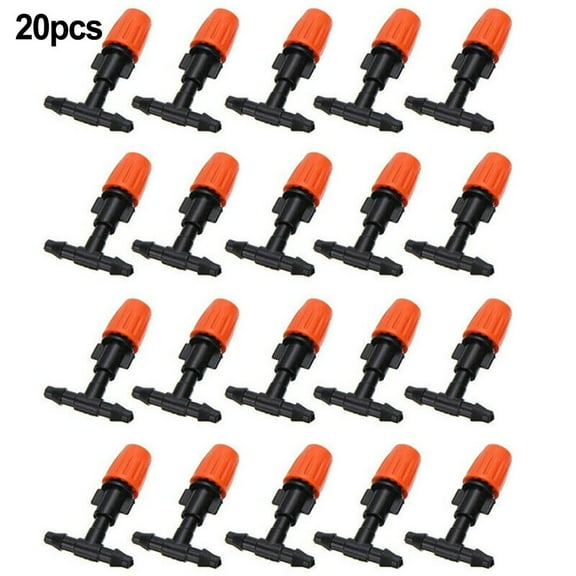 50x Micro Drip Adjustable Irrigation System Watering Sprinklers Emitter Drippers