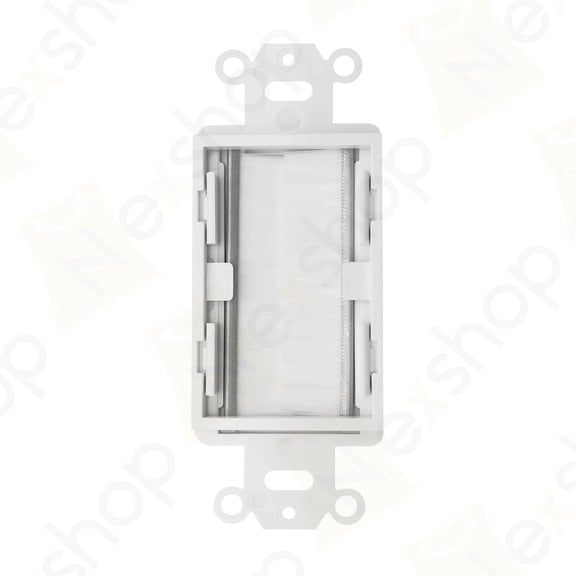 50x Nex Brush Decora Single Gang Style Wall Plate Cable Pass Through Decorative