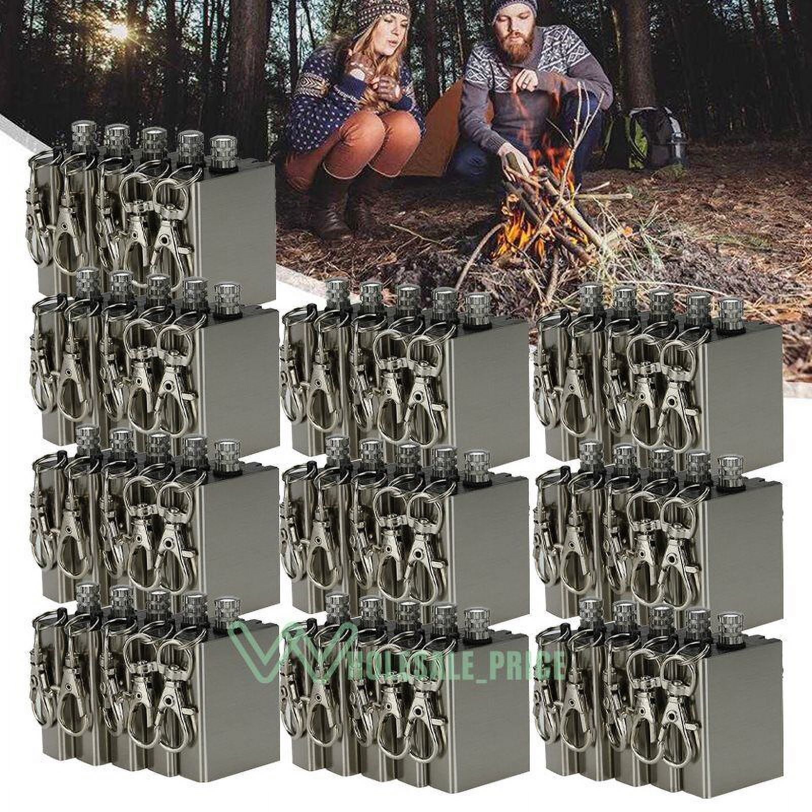 50x Permanent Match Keychain Emergency Lighter Striker Waterproof