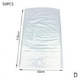 thumbnail image 1 of 50x Plastic Clear Polythene Garment Dust Cover Dry Bag Clothes Dress New U6I1, 1 of 9