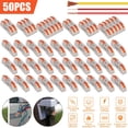 thumbnail image 1 of 50x Reusable Spring Wire Cable Connectors 28-12AWG Lever Electric Terminal Block, 1 of 8