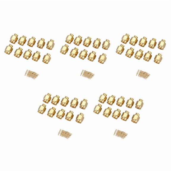 50x SMA Male Plug Solder RF Coax Connector for Semi-Rigid RG402 0.141 Inch Cable Gold,50 x RF Connector,Gold