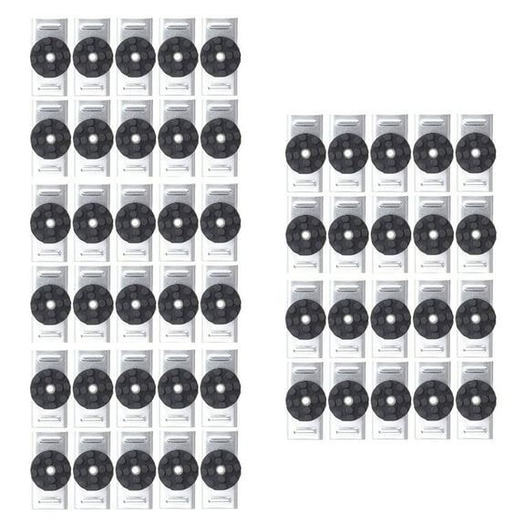 50x Soundproofing Mounting Clip-Black & Silver