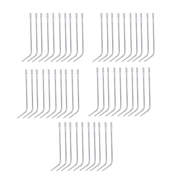 50x Weaving Needle Curved Needle Hand Sewing Needle Curved Leather Needle for Canvas Repairing Leather Project Carpet