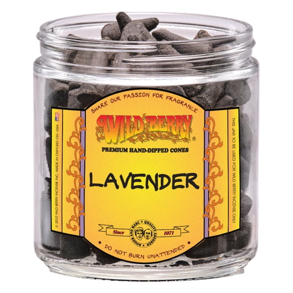 50x Wild Berry Incense Cones - Lavender - USA Made 1" Tall