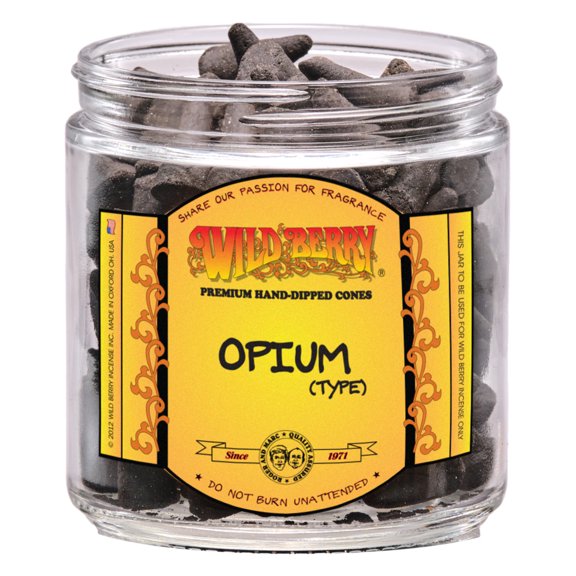 50x Wild Berry Incense Cones - Opium - USA Made 1" Tall