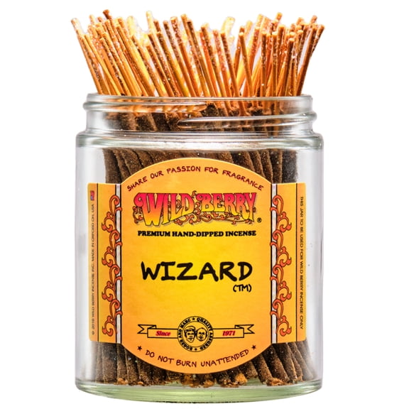 50x Wild Berry Shorties 4" Incense Sticks - Wizard - USA Made Hand Dipped Wildberry