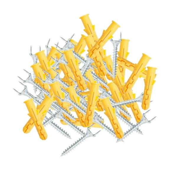 50x Wood Dowel Screw Double Headed Screw Self Tapping Special Nails Home Building Materials Installation for Background Wall 3.5mm