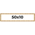 thumbnail image 1 of 50x10 Frame Gold Bamboo Solid Wood Picture Frame | 1 Inch Moulding Width | Interior Frame Depth, 1 of 8