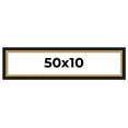 thumbnail image 1 of 50x10 Frame Gold Real Wood Picture Frame Width 2.25 Inches | Interior Frame Depth 0.5 Inches |, 1 of 8