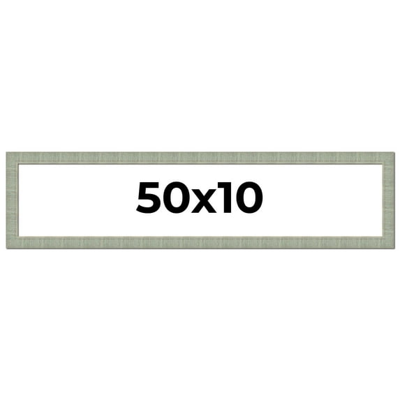 50x10 Frame Green Desert Pear Solid Wood Picture Frame | 1.625 Inch Moulding Width | Interior Frame