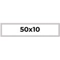 thumbnail image 1 of 50x10 Frame Silver Inner Slope Bevel Picture Frame | 1 Inch Moulding Width | 0.75 Inch Rabbet Depth, 1 of 8