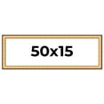 thumbnail image 1 of 50x15 Frame Gold Plein Aire Solid Wood Picture Frame Width 2 Inches | Interior Frame Depth 0.5, 1 of 8