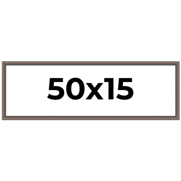 50x15 Frame Silver Real Wood Picture Frame Width 1.25 Inches | Interior Frame Depth 0.5 Inches |